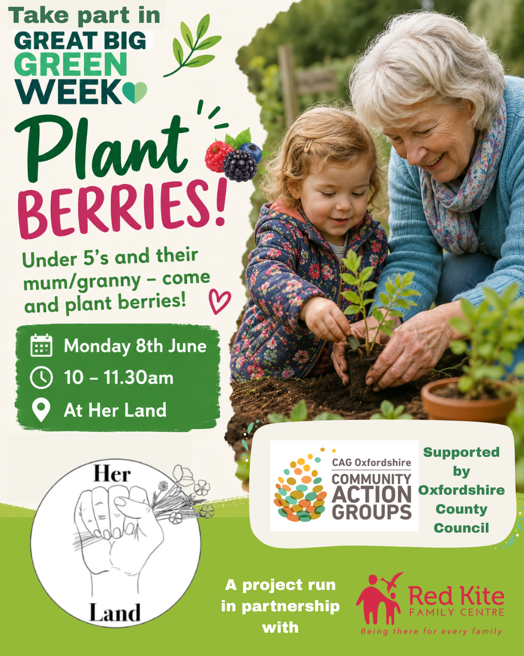 Under 5s Berry Planting Activity – part of Great Big Green Week